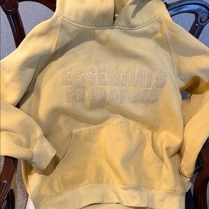 Fear of God Essentials Pale Yellow Pullover Hoodie